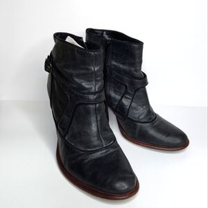 Anthropologie Schuler & Sons Philadelphia Leather Ankle Boots
